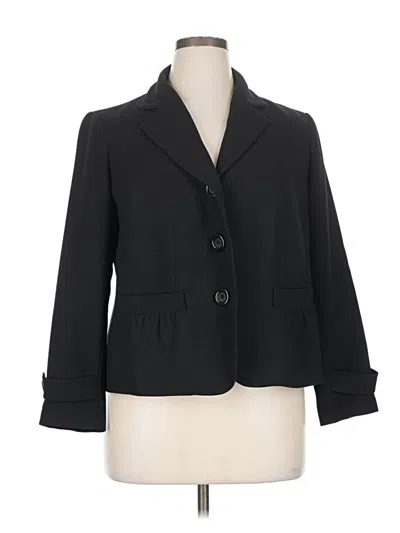Pre-owned Talbots Blazer Jacket In Black