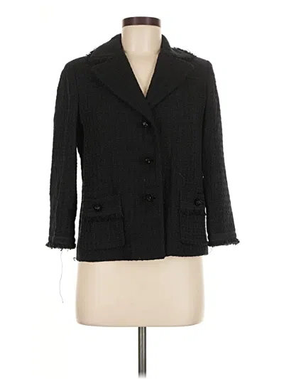 Pre-owned Talbots Blazer Jacket In Black