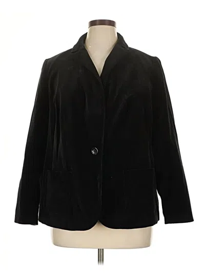 Pre-owned Talbots Blazer Jacket In Black