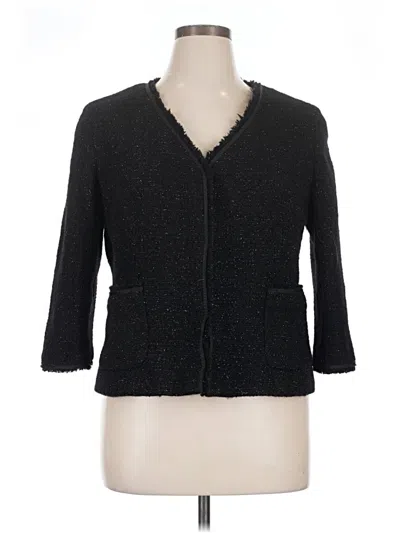 Pre-owned Talbots Blazer Jacket In Black