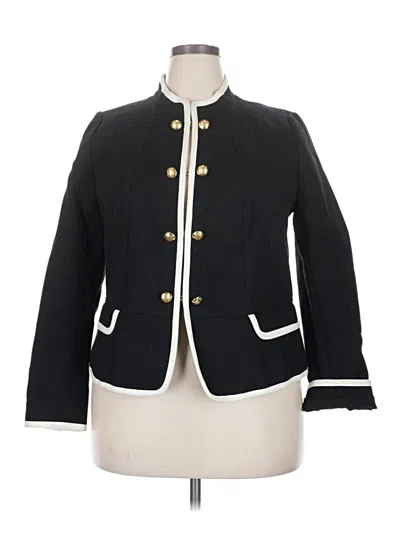 Pre-owned Talbots Blazer Jacket In Black
