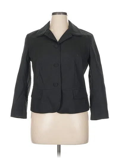Pre-owned Talbots Blazer Jacket In Black