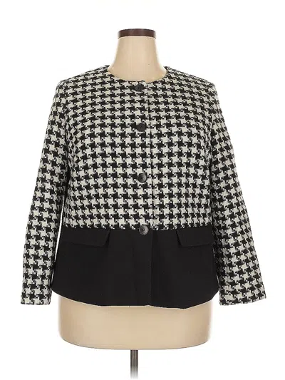 Pre-owned Talbots Blazer Jacket In Black