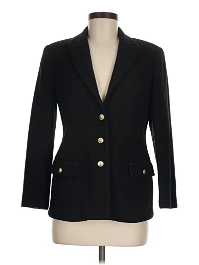 Pre-owned Talbots Blazer Jacket In Black