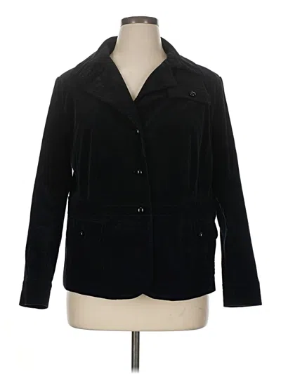 Pre-owned Talbots Blazer Jacket In Black