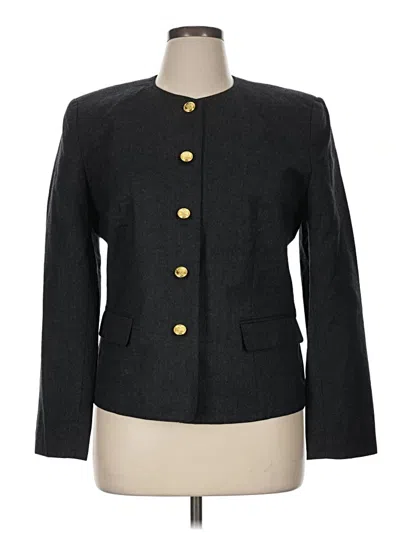 Pre-owned Talbots Blazer Jacket In Black