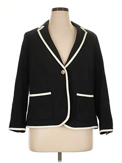Pre-owned Talbots Blazer Jacket In Black