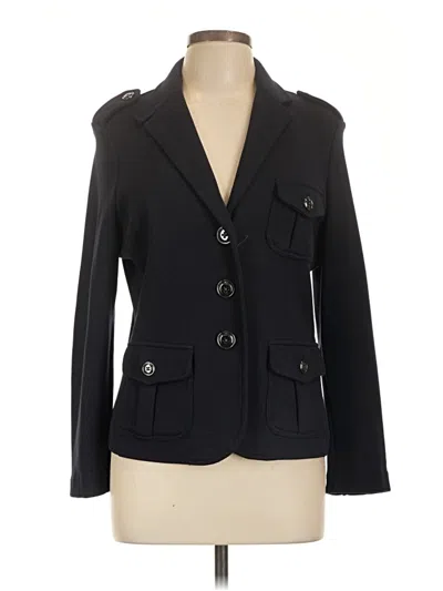 Pre-owned Talbots Blazer Jacket In Black