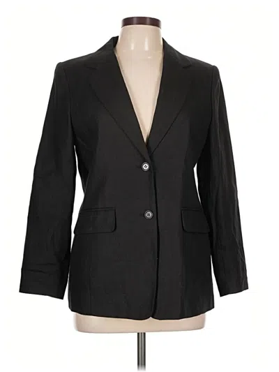 Pre-owned Talbots Blazer Jacket In Black