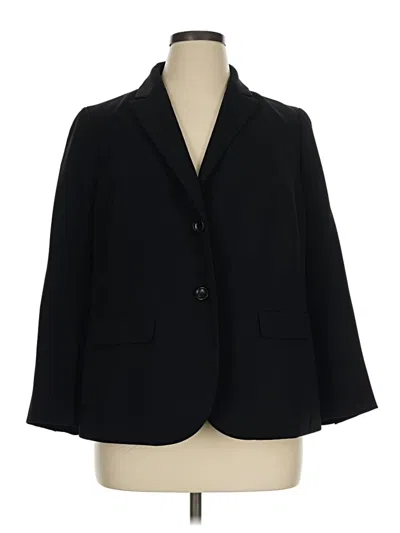 Pre-owned Talbots Blazer Jacket In Black