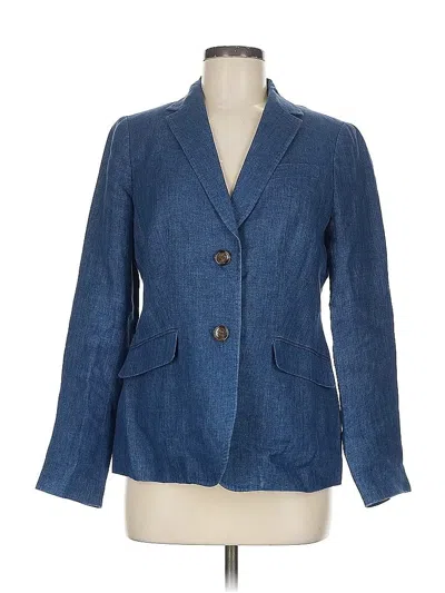 Pre-owned Talbots Blazer Jacket In Blue