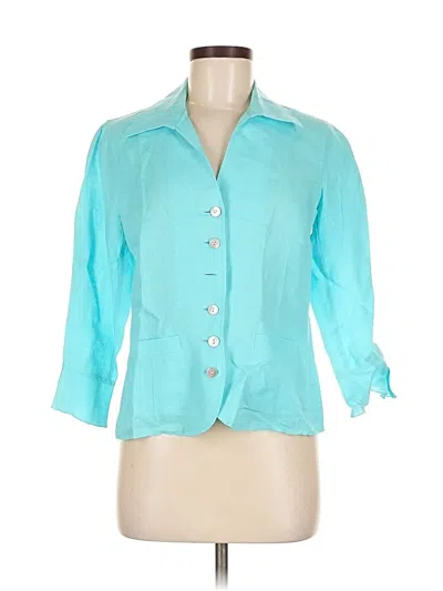 Pre-owned Talbots Blazer Jacket In Blue