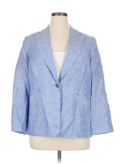 Pre-owned Talbots Blazer Jacket In Blue