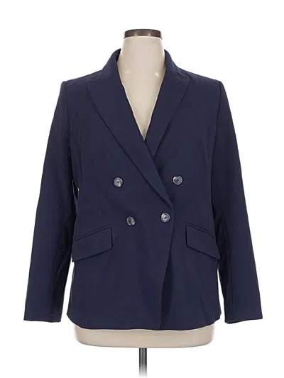 Pre-owned Talbots Blazer Jacket In Blue