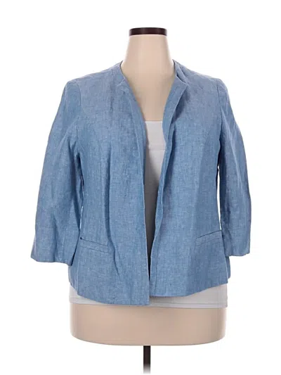 Pre-owned Talbots Blazer Jacket In Blue
