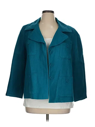 Pre-owned Talbots Blazer Jacket In Blue