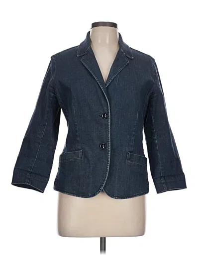 Pre-owned Talbots Blazer Jacket In Blue