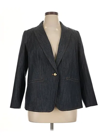 Pre-owned Talbots Blazer Jacket In Blue