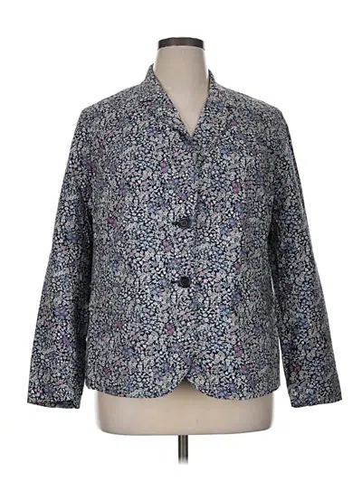 Pre-owned Talbots Blazer Jacket In Blue