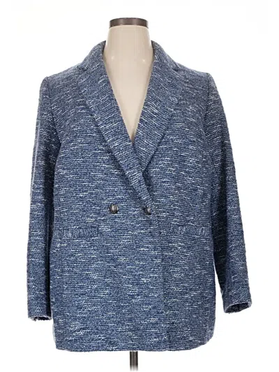 Pre-owned Talbots Blazer Jacket In Blue