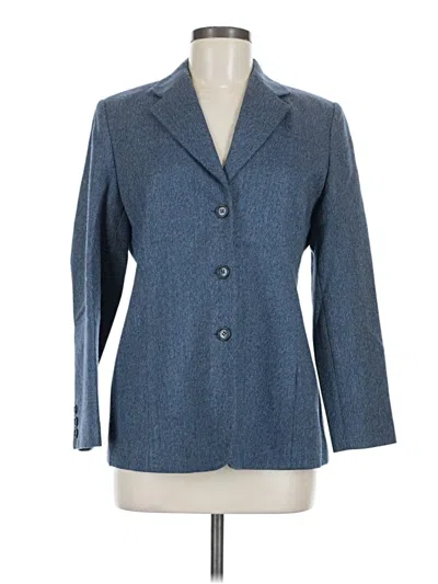 Pre-owned Talbots Blazer Jacket In Blue
