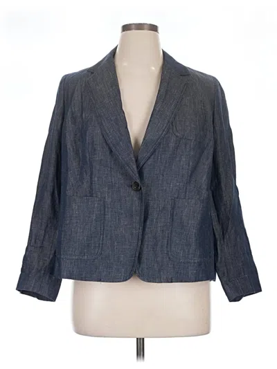 Pre-owned Talbots Blazer Jacket In Blue