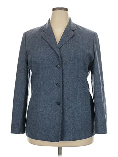 Pre-owned Talbots Blazer Jacket In Blue