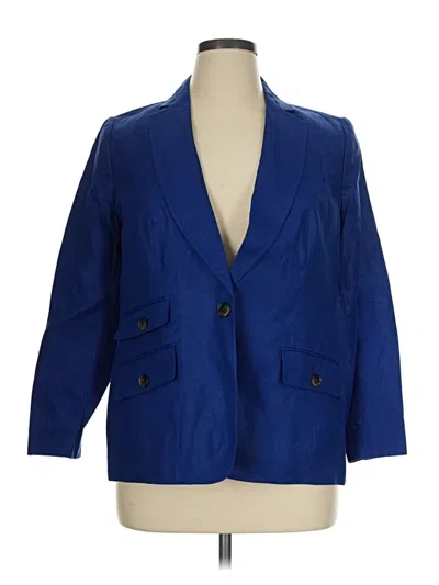 Pre-owned Talbots Blazer Jacket In Blue
