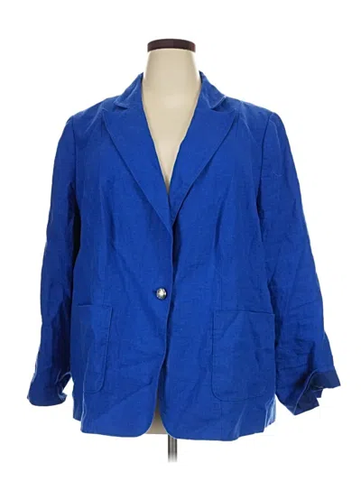 Pre-owned Talbots Blazer Jacket In Blue