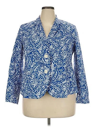 Pre-owned Talbots Blazer Jacket In Blue