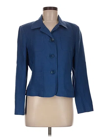 Pre-owned Talbots Blazer Jacket In Blue