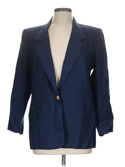 Pre-owned Talbots Blazer Jacket In Blue