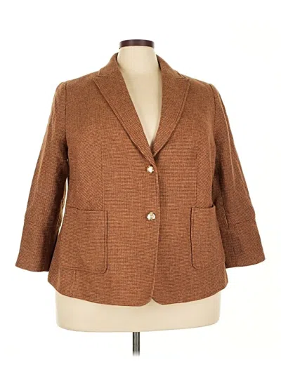 Pre-owned Talbots Blazer Jacket In Brown