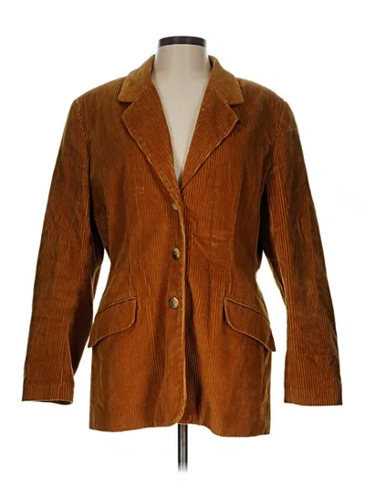 Pre-owned Talbots Blazer Jacket In Brown