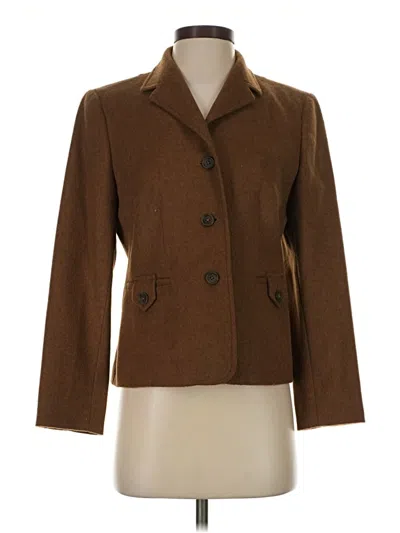 Pre-owned Talbots Blazer Jacket In Brown