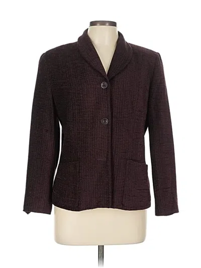 Pre-owned Talbots Blazer Jacket In Burgundy