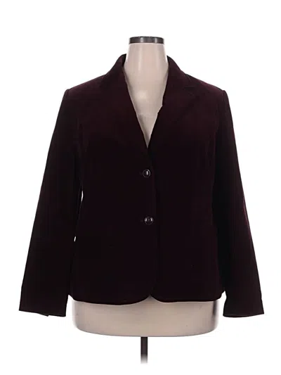 Pre-owned Talbots Blazer Jacket In Burgundy