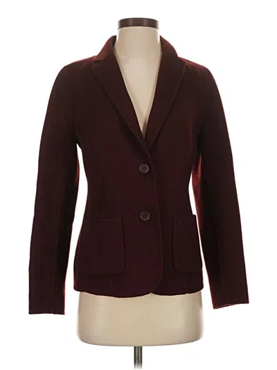 Pre-owned Talbots Blazer Jacket In Burgundy