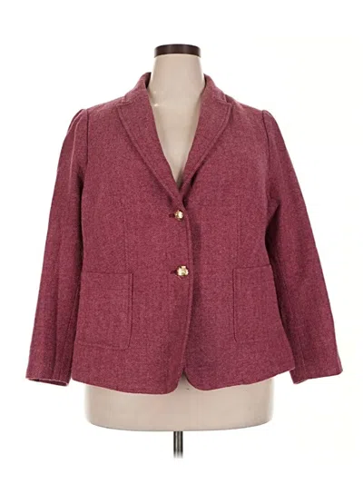 Pre-owned Talbots Blazer Jacket In Burgundy