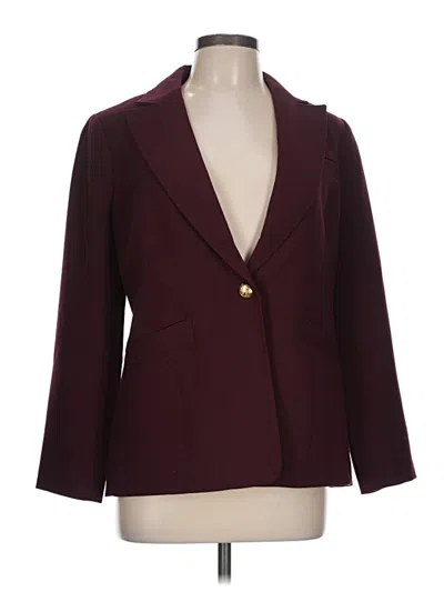 Pre-owned Talbots Blazer Jacket In Burgundy