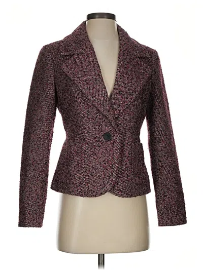 Pre-owned Talbots Blazer Jacket In Burgundy