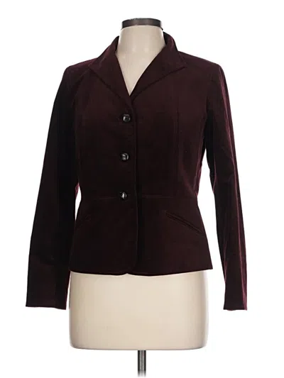 Pre-owned Talbots Blazer Jacket In Burgundy