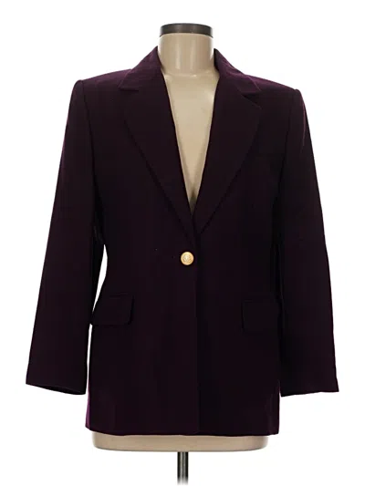 Pre-owned Talbots Blazer Jacket In Burgundy
