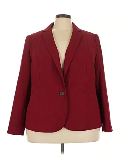 Pre-owned Talbots Blazer Jacket In Burgundy