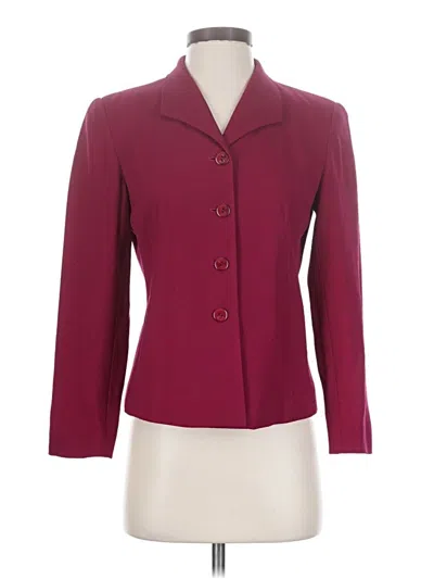 Pre-owned Talbots Blazer Jacket In Burgundy