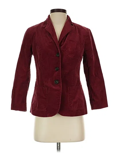 Pre-owned Talbots Blazer Jacket In Burgundy