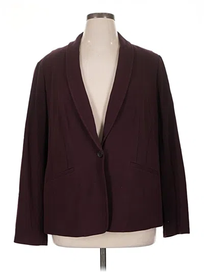 Pre-owned Talbots Blazer Jacket In Burgundy