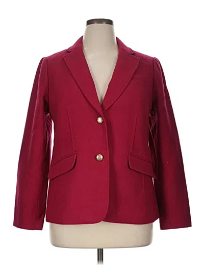 Pre-owned Talbots Blazer Jacket In Burgundy