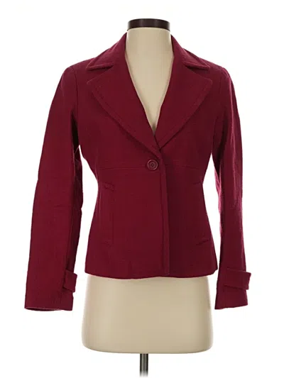 Pre-owned Talbots Blazer Jacket In Burgundy