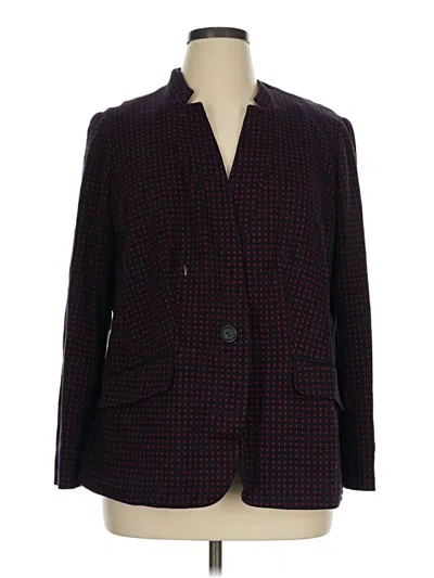 Pre-owned Talbots Blazer Jacket In Burgundy